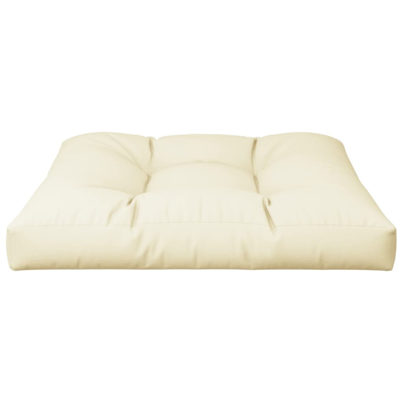 Palettenkissen Creme 80x80x12 cm Stoff