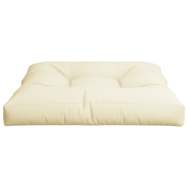 Palettenkissen Creme 80x80x12 cm Stoff