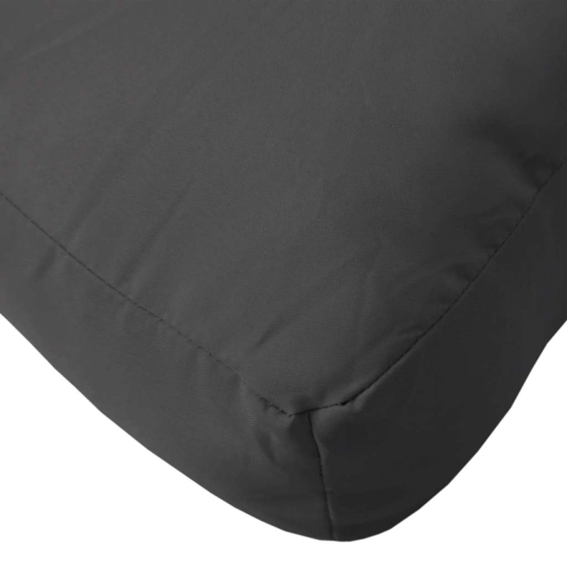 Palettenkissen Schwarz 80x40x12 cm Stoff
