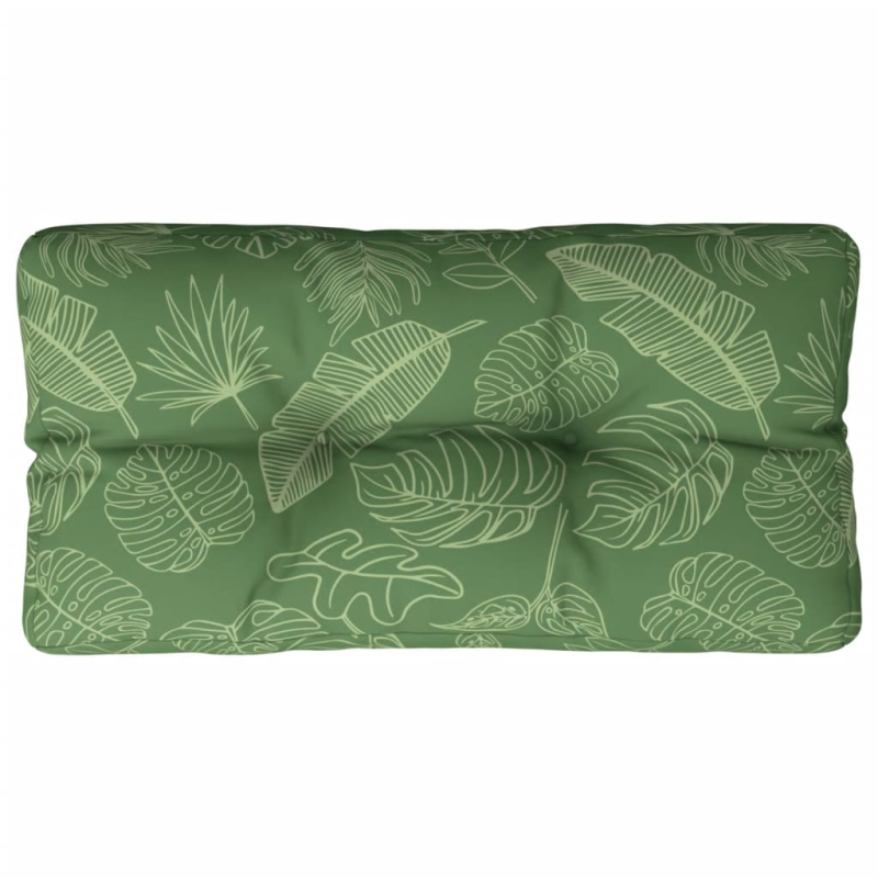 Palettenkissen Blattmuster 80x40x12 cm Stoff