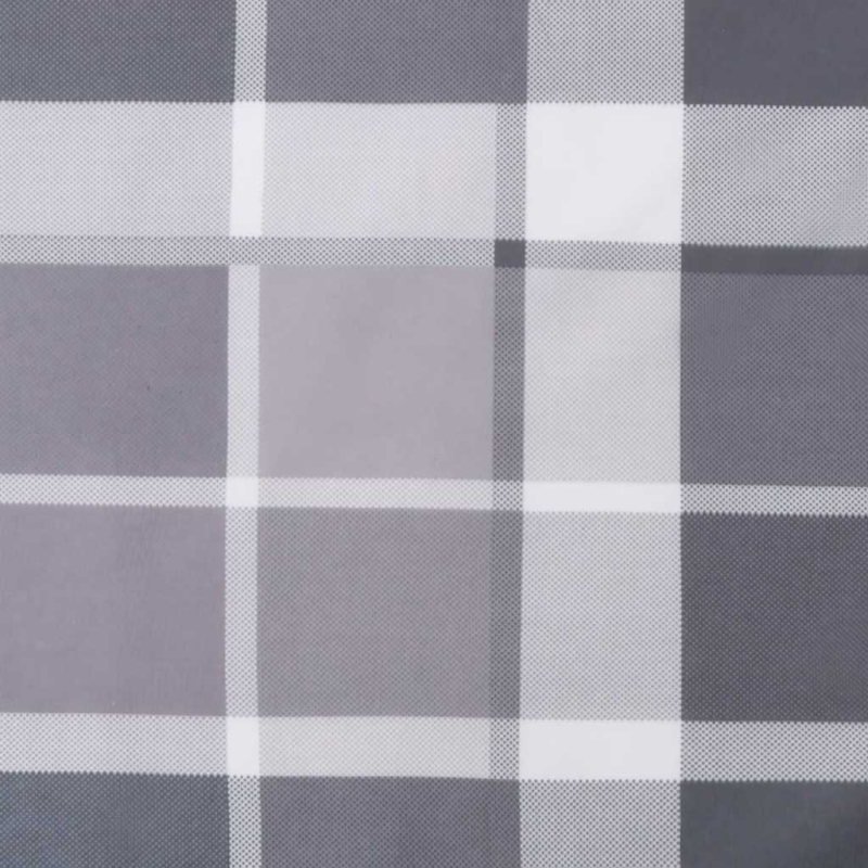 Palettenkissen Grau Karomuster 120x40x12 cm Stoff