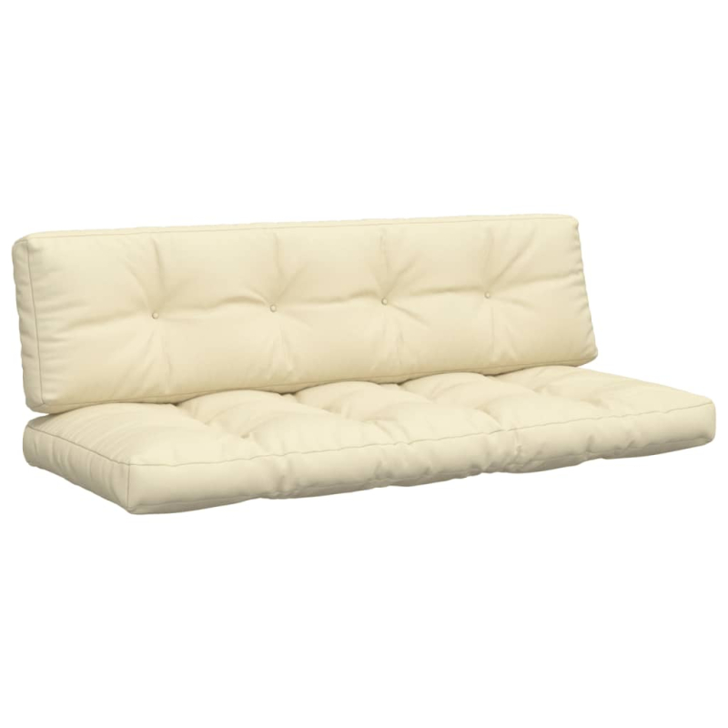 Palettenkissen 2-tlg. Creme Stoff