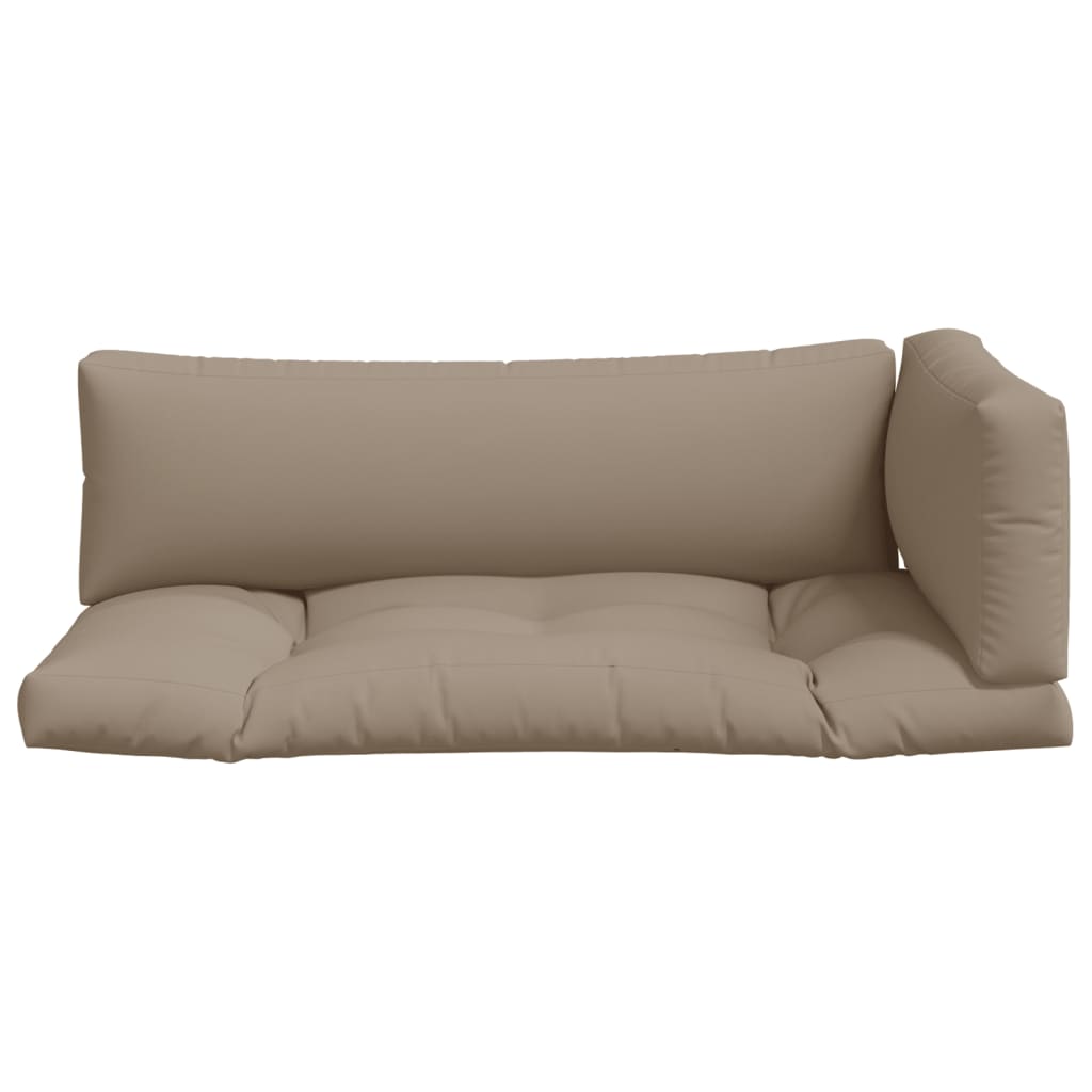Palettenkissen 3-tlg. Taupe Stoff
