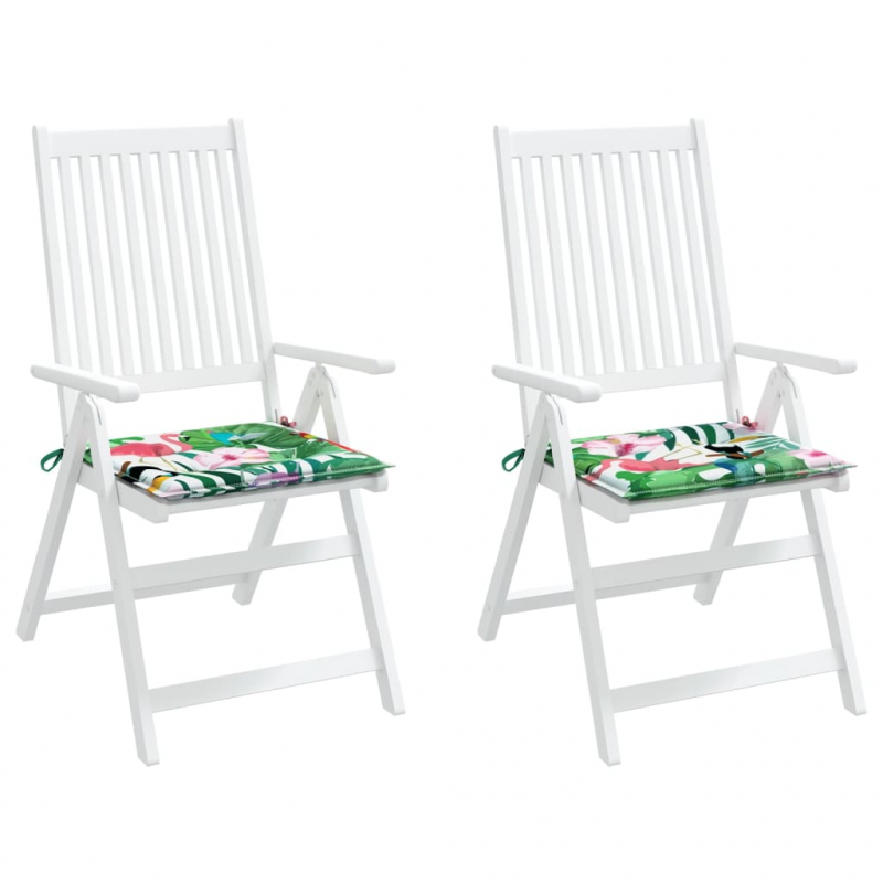 Gartenstuhl-Kissen 2 Stk. Mehrfarbig 40x40x4 cm Stoff