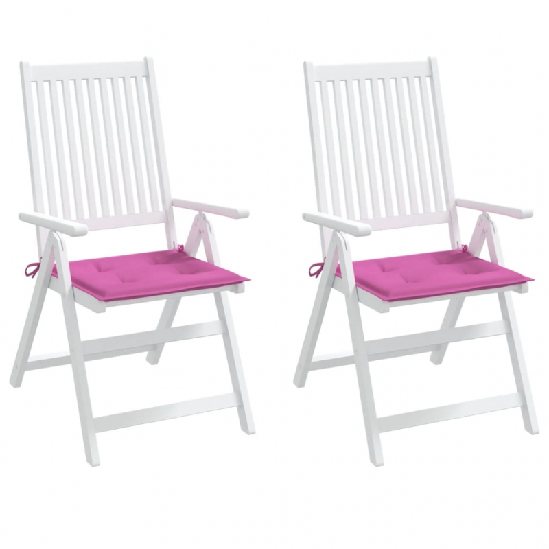 Gartenstuhl-Kissen 2 Stk. Rosa 40x40x3 cm Stoff