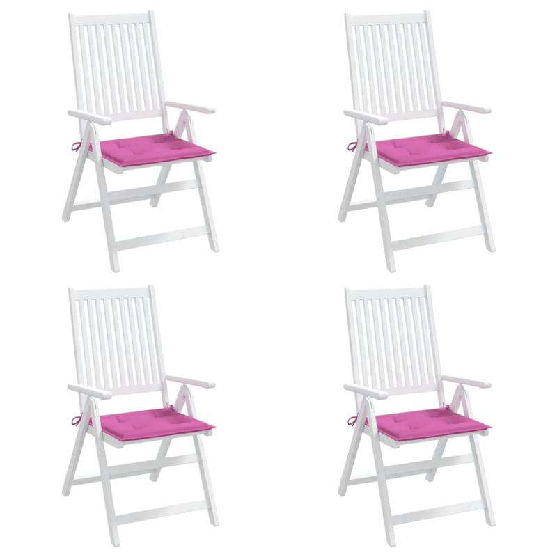 Gartenstuhl-Kissen 4 Stk. Rosa 40x40x3 cm Stoff