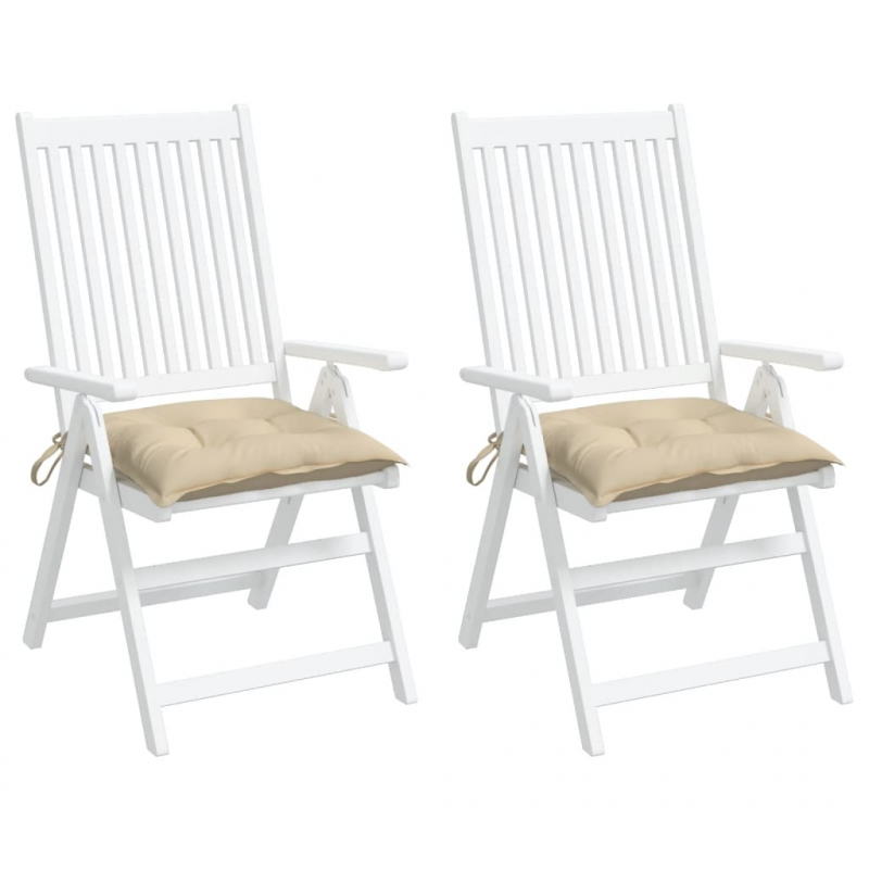 Stuhlkissen 2 Stk. Beige 40x40x7 cm Oxford-Gewebe