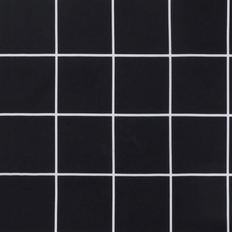 Stuhlkissen 6 Stk. Schwarz Karomuster 40x40x7 cm Stoff