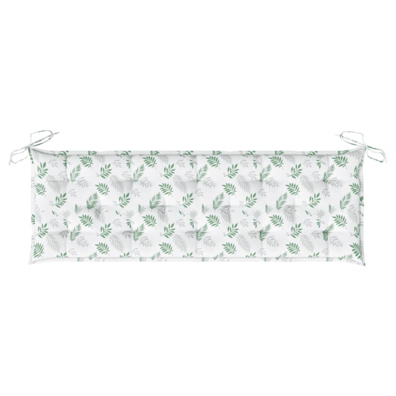 Gartenbank-Auflage Blattmuster 150x50x7 cm Oxford-Gewebe