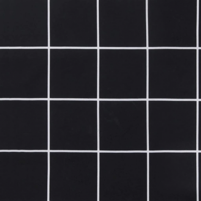 Gartenbank-Auflagen 2 Stk. Schwarz Karomuster 120x50x7 cm Stoff