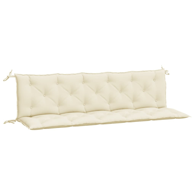 Gartenbank-Auflagen 2 Stk. Cremeweiß 180x50x7 cm Oxford-Gewebe