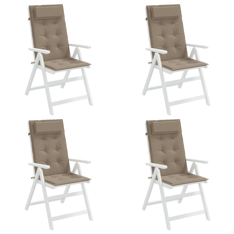 Hochlehner-Auflagen 4 Stk. Taupe Oxford-Gewebe