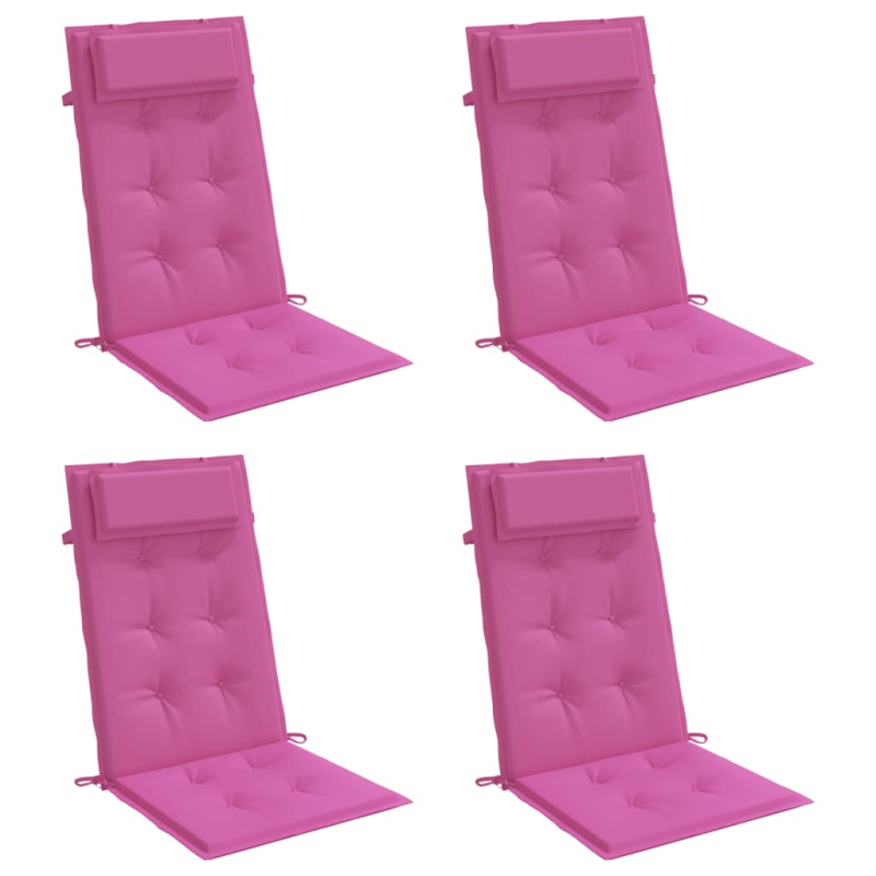 Hochlehner-Auflagen 4 Stk. Rosa Oxford-Gewebe