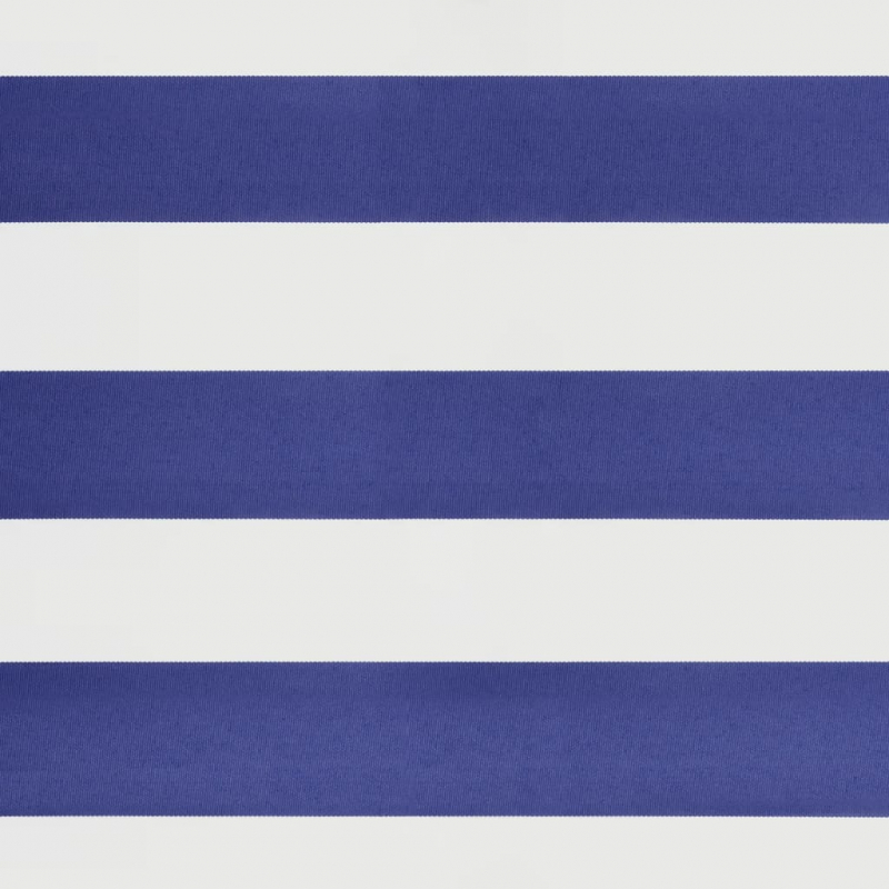 Markise Einziehbar Blau und Weiß 3,5x2,5 m Stoff und Aluminium