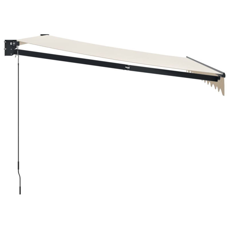 Markise Einziehbar Creme 3,5x2,5 m Stoff und Aluminium