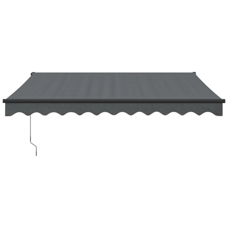 Markise Einziehbar Anthrazit 3x2,5 m Stoff und Aluminium