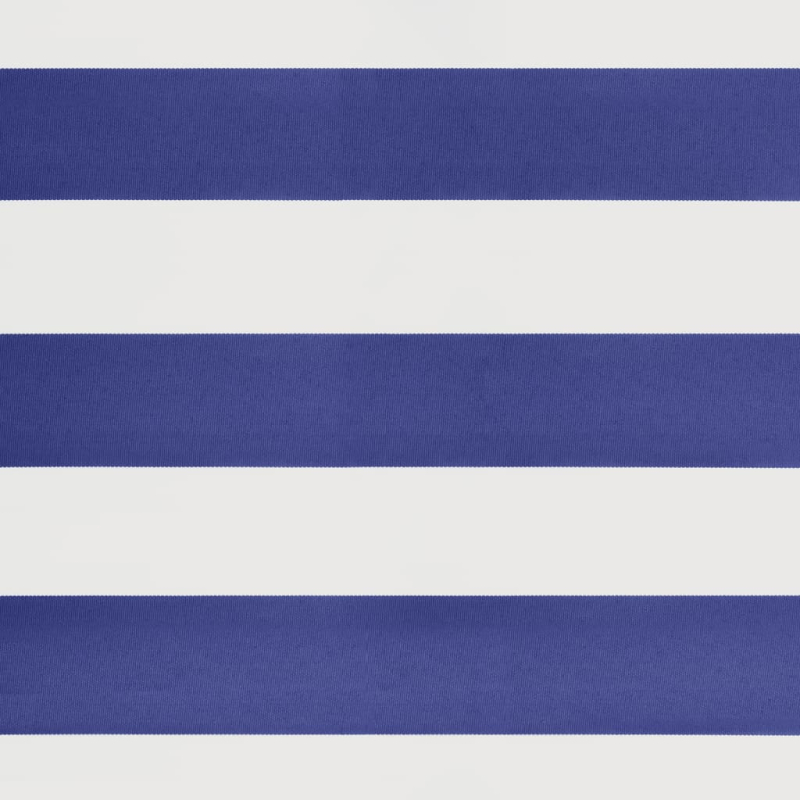 Markise Einziehbar Blau und Weiß 3,5x2,5 m Stoff und Aluminium