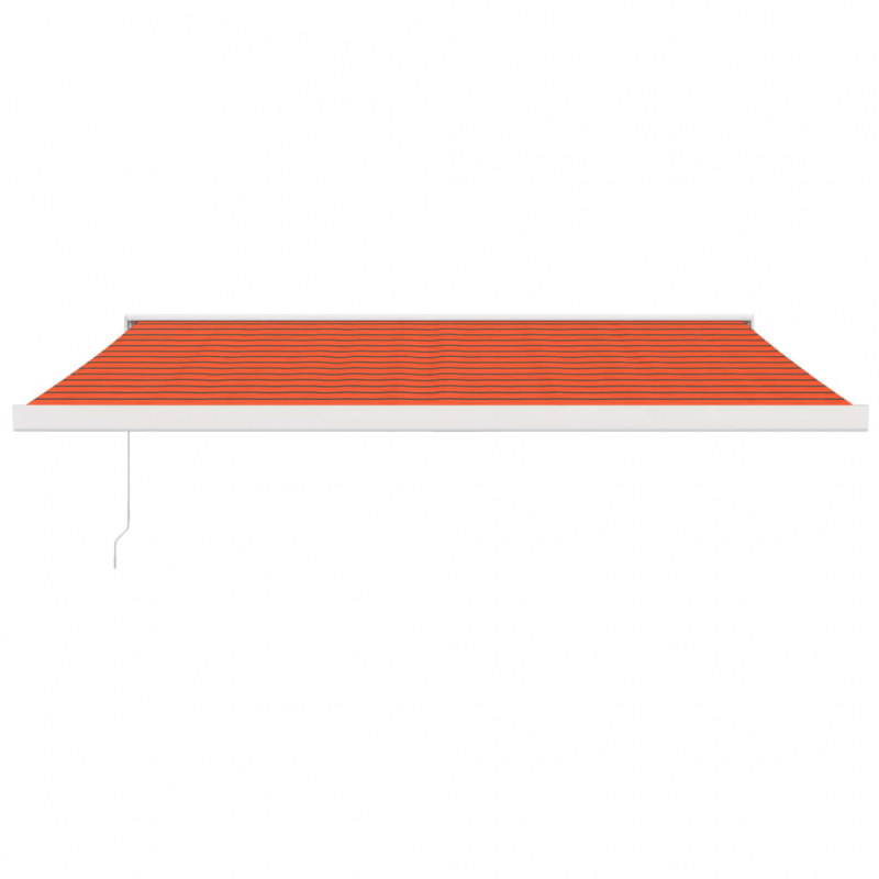 Markise Einziehbar Orange und Braun 4,5x3 m Stoff und Aluminium