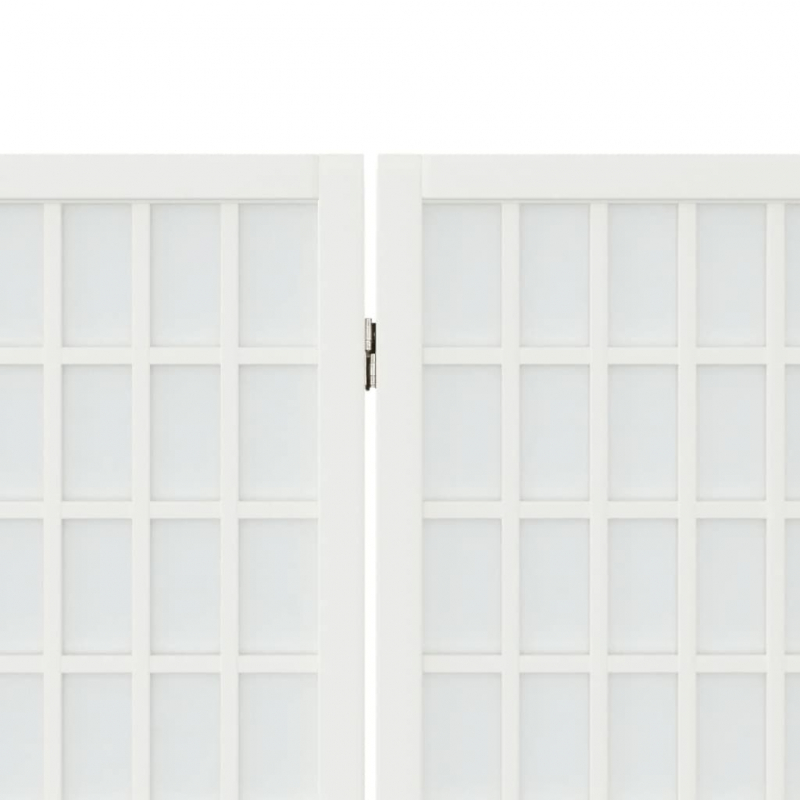 3-tlg. Paravent Japanischer Stil Faltbar 120x170 cm Weiß