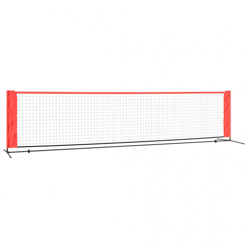 Tennisnetz Schwarz und Rot 400x100x87 cm Polyester