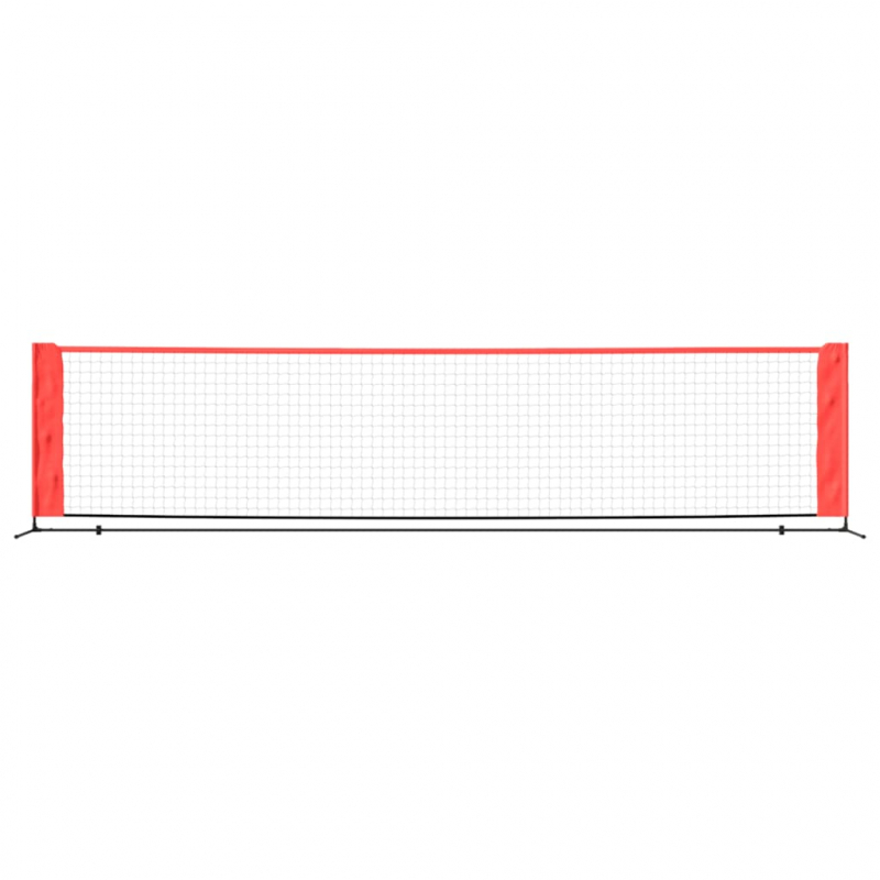 Tennisnetz Schwarz und Rot 400x100x87 cm Polyester