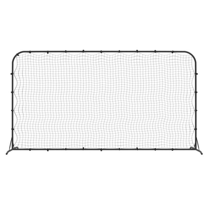 Fußball-Rebounder Schwarz 366x90x183 cm HDPE