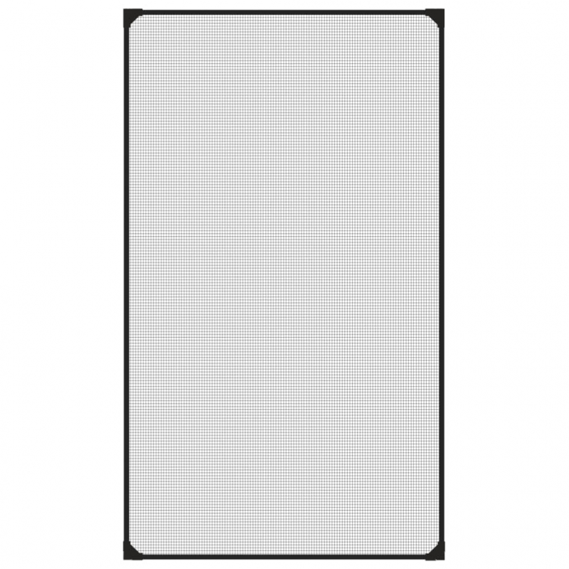 Magnet-Insektenschutz für Fenster Anthrazit 80x140 cm