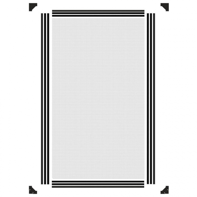 Magnet-Insektenschutz für Fenster Anthrazit 80x140 cm