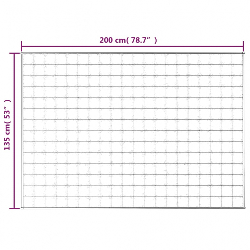 Gewichtsdecke Blau 135x200 cm 10 kg Stoff