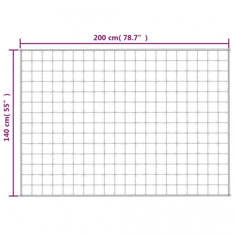 Gewichtsdecke Hellcreme 140x200 cm 10 kg Stoff