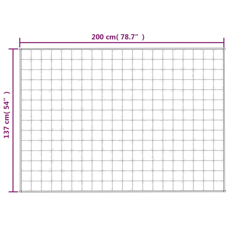 Gewichtsdecke Grau 137x200 cm 6 kg Stoff