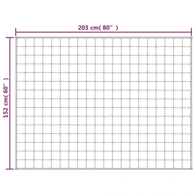 Gewichtsdecke Hellcreme 152x203 cm 7 kg Stoff