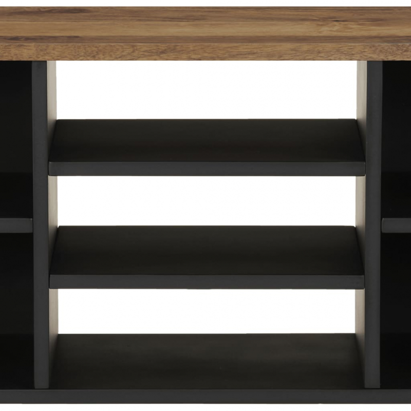 TV-Schrank 100x33x46 cm Massivholz Mango & Holzwerkstoff
