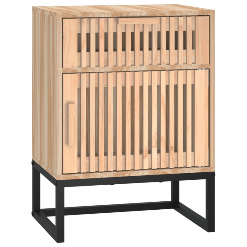 Nachttische 2 Stk. 40x30x55,5 cm Holzwerkstoff & Eisen