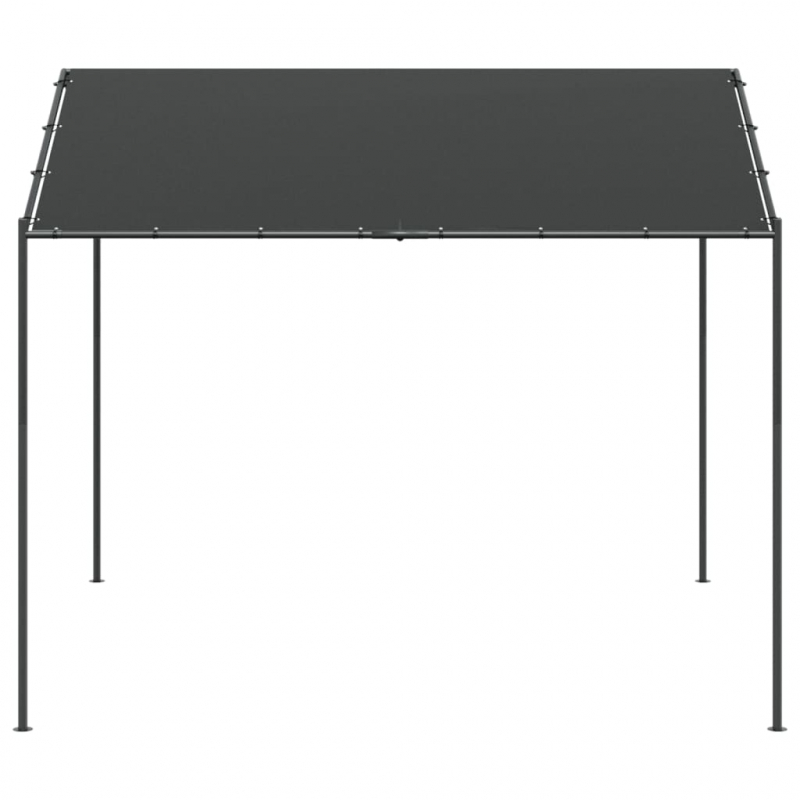 Gartenpavillon Anthrazit 4x4 m Stahl und Stoff
