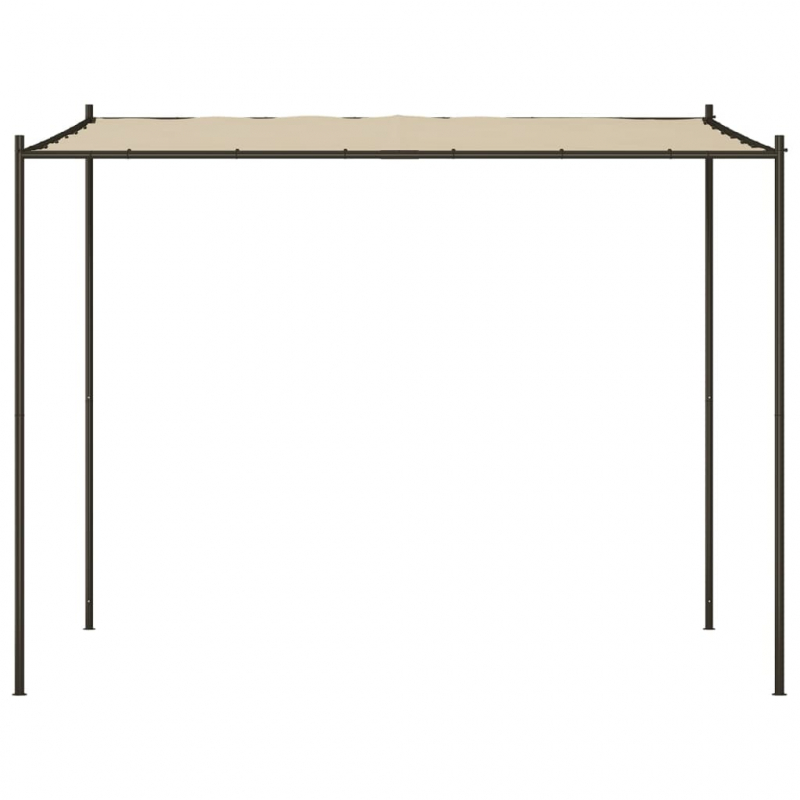 Pavillon Beige 3x3 m 180 g/m² Stoff und Stahl