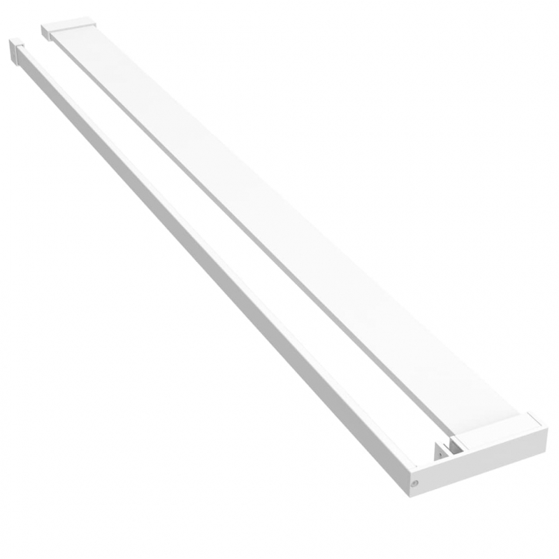 Duschablage für Begehbare Dusche Weiß 115 cm Aluminium