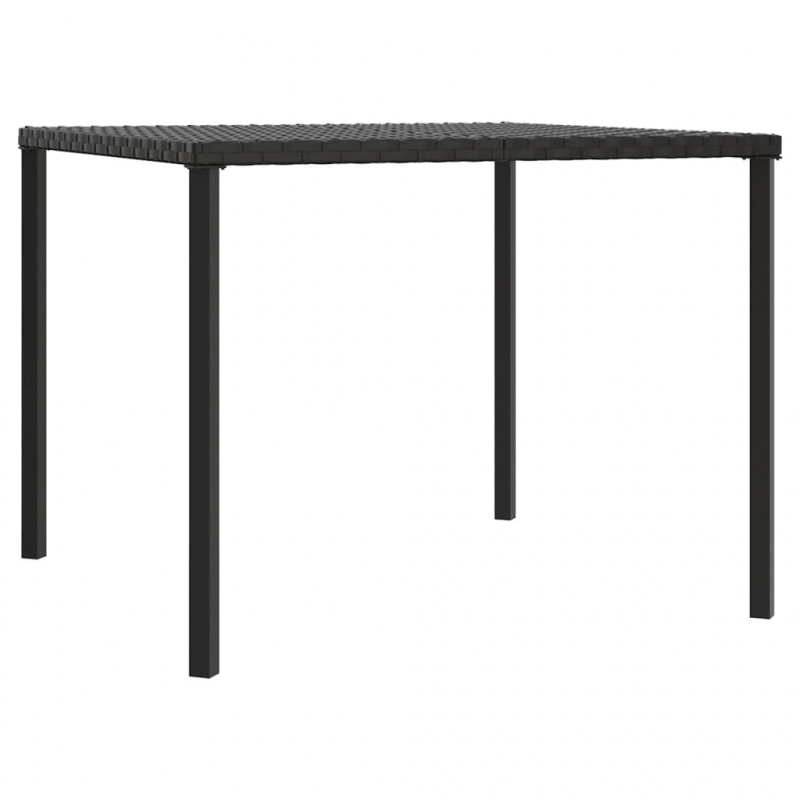 2-tlg. Garten-Essgruppe mit Kissen Grau Poly Rattan