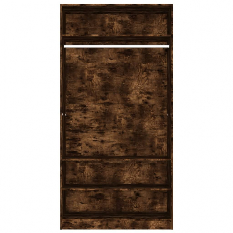 Kleiderschrank Räuchereiche 100x50x200 cm Holzwerkstoff