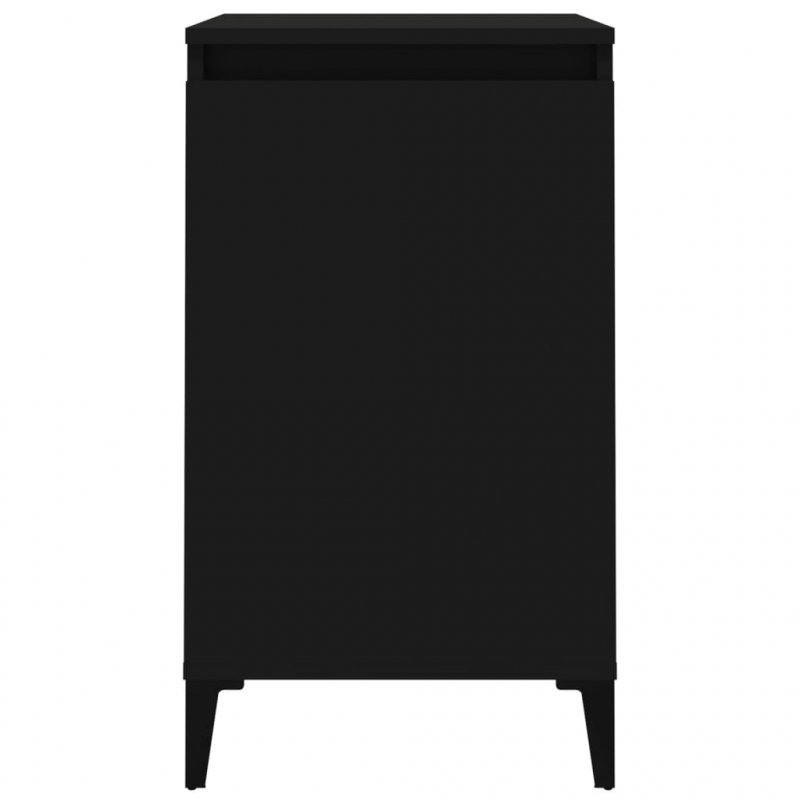 Nachttische 2 Stk. Schwarz 40x35x70 cm Holzwerkstoff