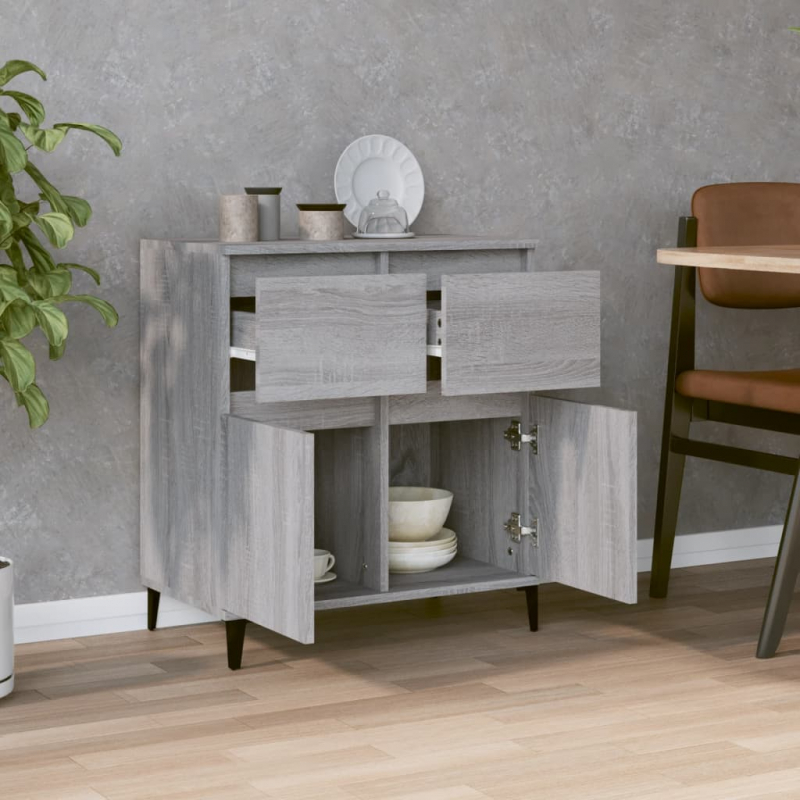Sideboard Grau Sonoma 60x35x70 cm Holzwerkstoff