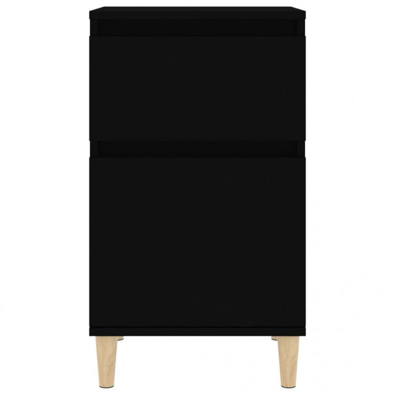 Nachttisch Schwarz 40x35x70 cm