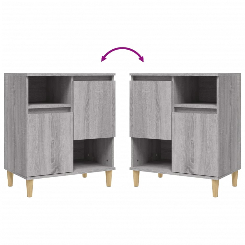 Sideboard Grau Sonoma 60x35x70 cm Holzwerkstoff