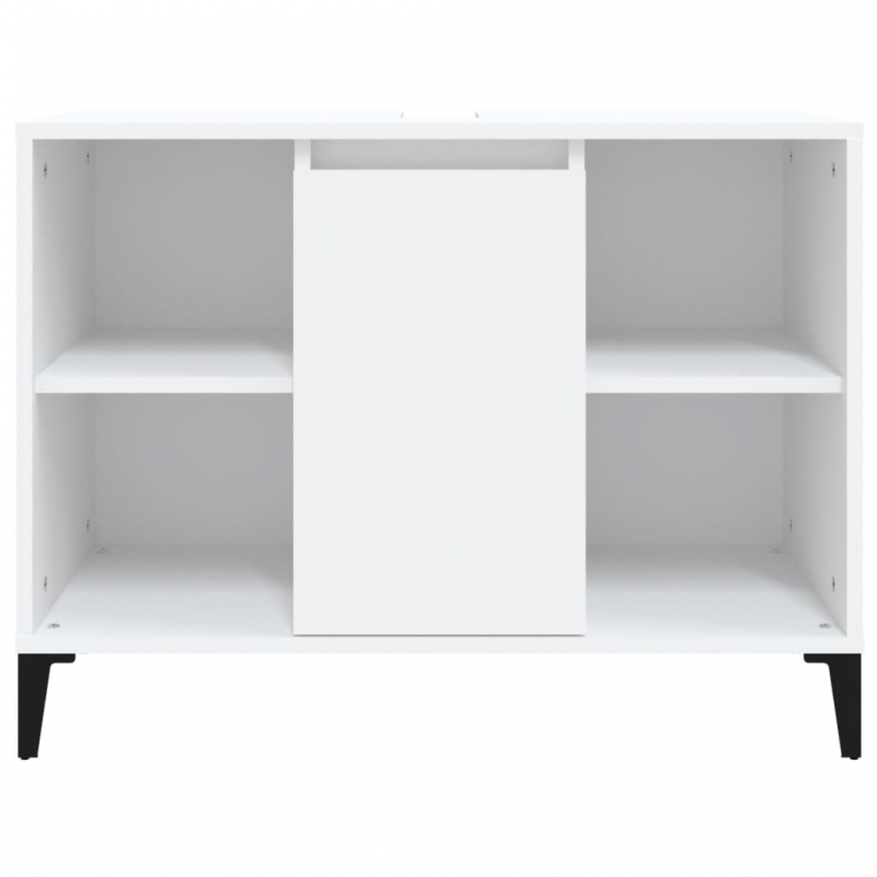 Waschbeckenunterschrank Weiß 80x33x60 cm Holzwerkstoff