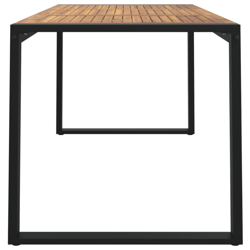 Gartentisch mit Beinen in U-Form 140×80×75 cm Massivholz Akazie