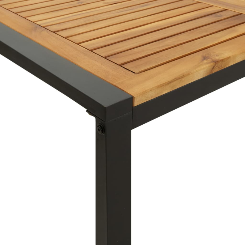 Gartentisch mit Beinen in U-Form 140×80×75 cm Massivholz Akazie