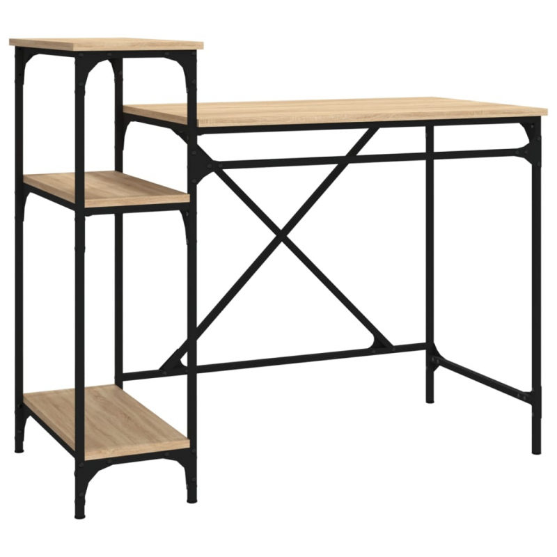 Schreibtisch mit Regal Sonoma-Eiche 105x50x90 cm Holzwerkstoff