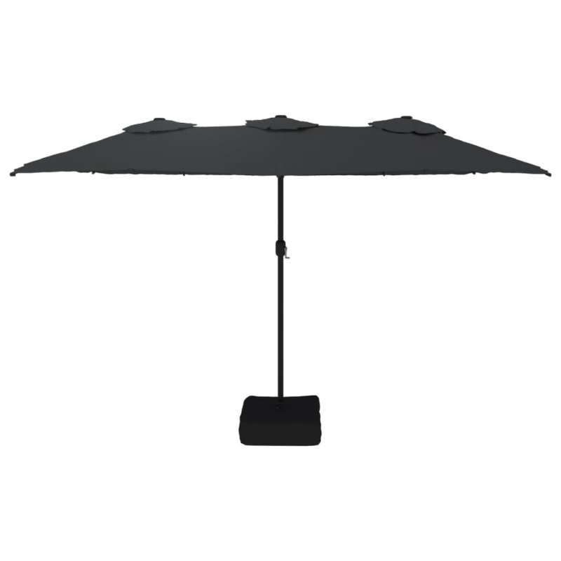 Doppel-Sonnenschirm Schwarz 449x245 cm