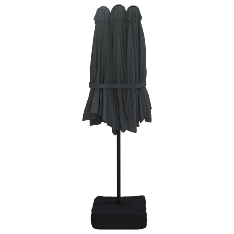 Doppel-Sonnenschirm Schwarz 449x245 cm