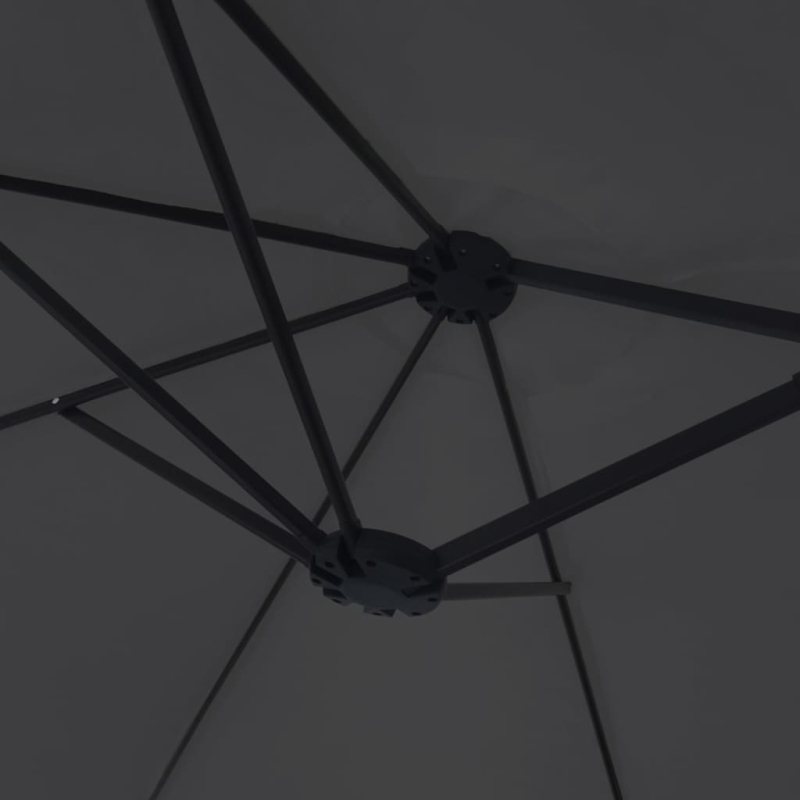 Doppel-Sonnenschirm Schwarz 449x245 cm